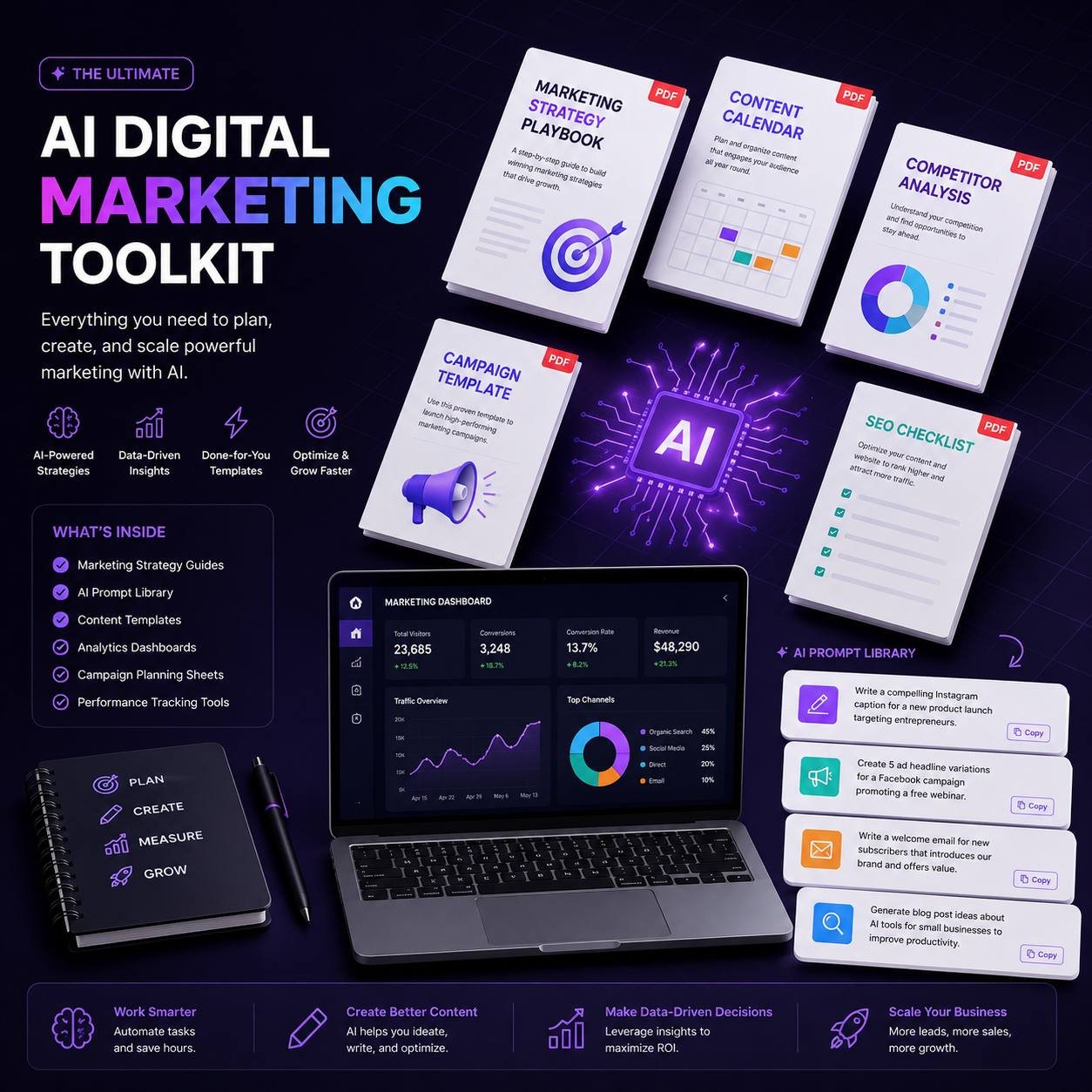 AI Marketing Toolkit Pro - prompts, templates and workflows for AI-powered marketing